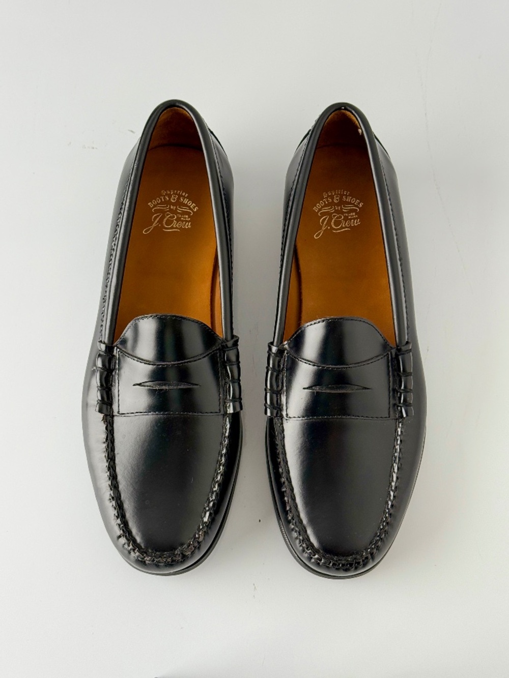 J. Crew Men’s Leather Loafers in Black